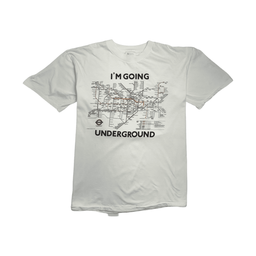 (L) Vintage 90s 'Im Going Underground' London Tourist Tee White | Vintage Clothing Store Canada