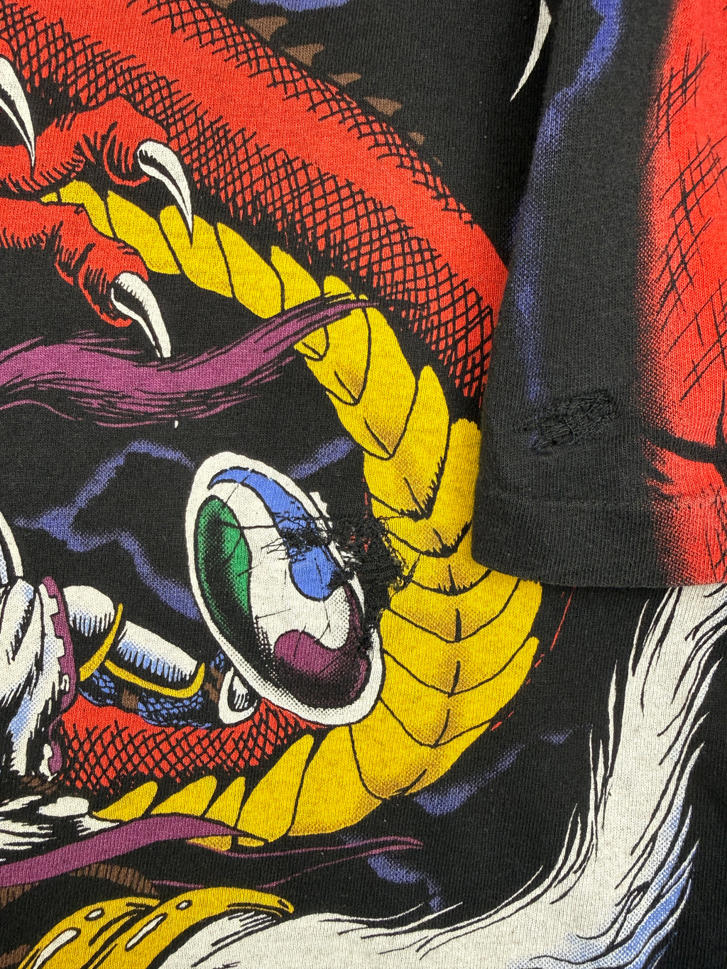 Vintage Liquid Blue Dragon AOP Tee Black