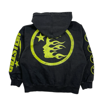 Hellstar Zip-Up Hoodie Washed Black/Green (USED)