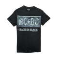 (S) Vintage '01 AC/DC Back In Black Band Tee Black