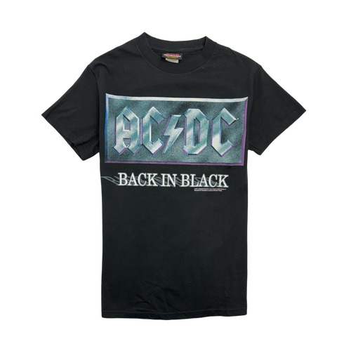 (S) Vintage '01 AC/DC Back In Black Band Tee Black | Vintage Clothing Store Canada