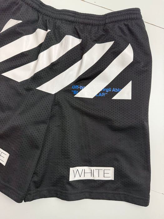 OFF-WHITE Blue Collar Mesh Shorts Black (USED) | Vitnage Clothing Store Canada