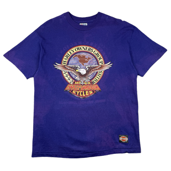 Vintage Harley Davidson Harley Owners Group Tee Purple