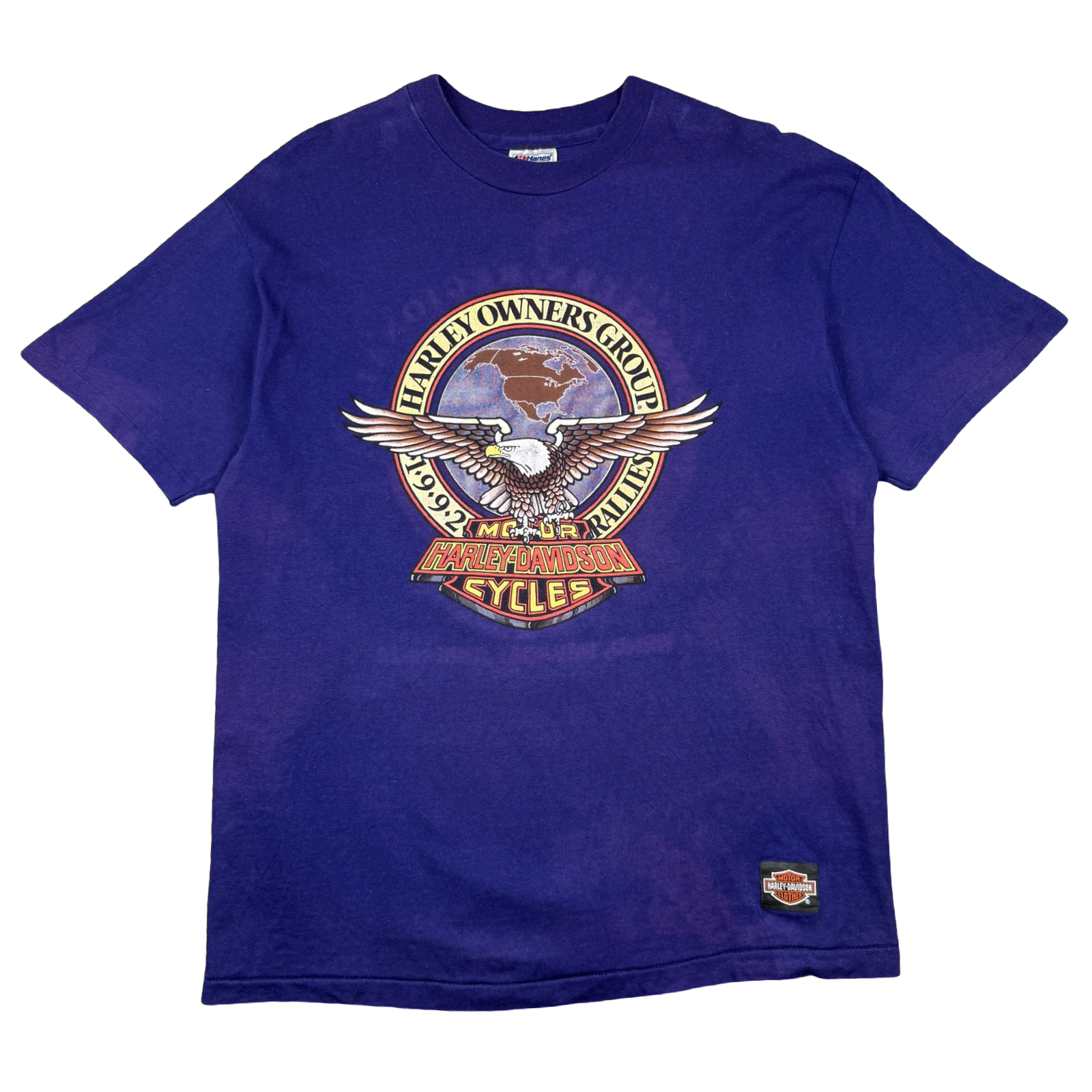 Vintage Harley Davidson Harley Owners Group Tee Purple