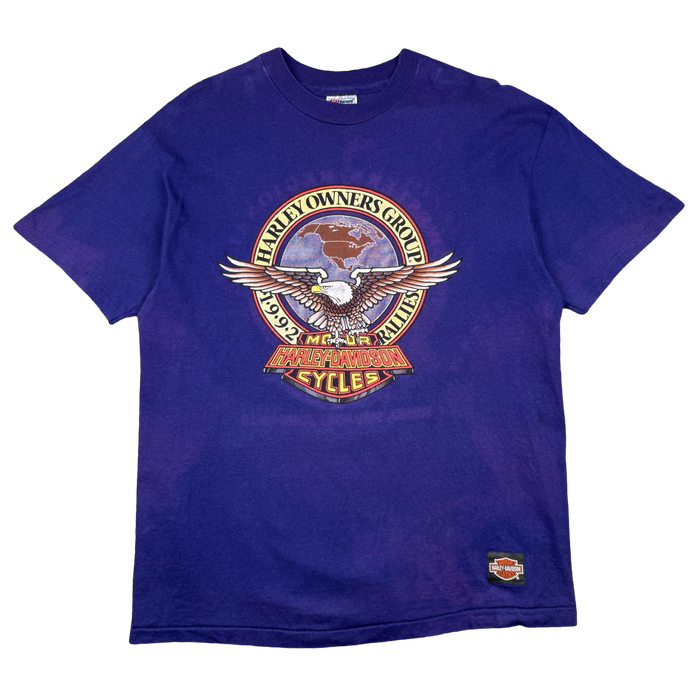 Vintage Harley Davidson Harley Owners Group Tee Purple | Vitnage Clothing Store Canada