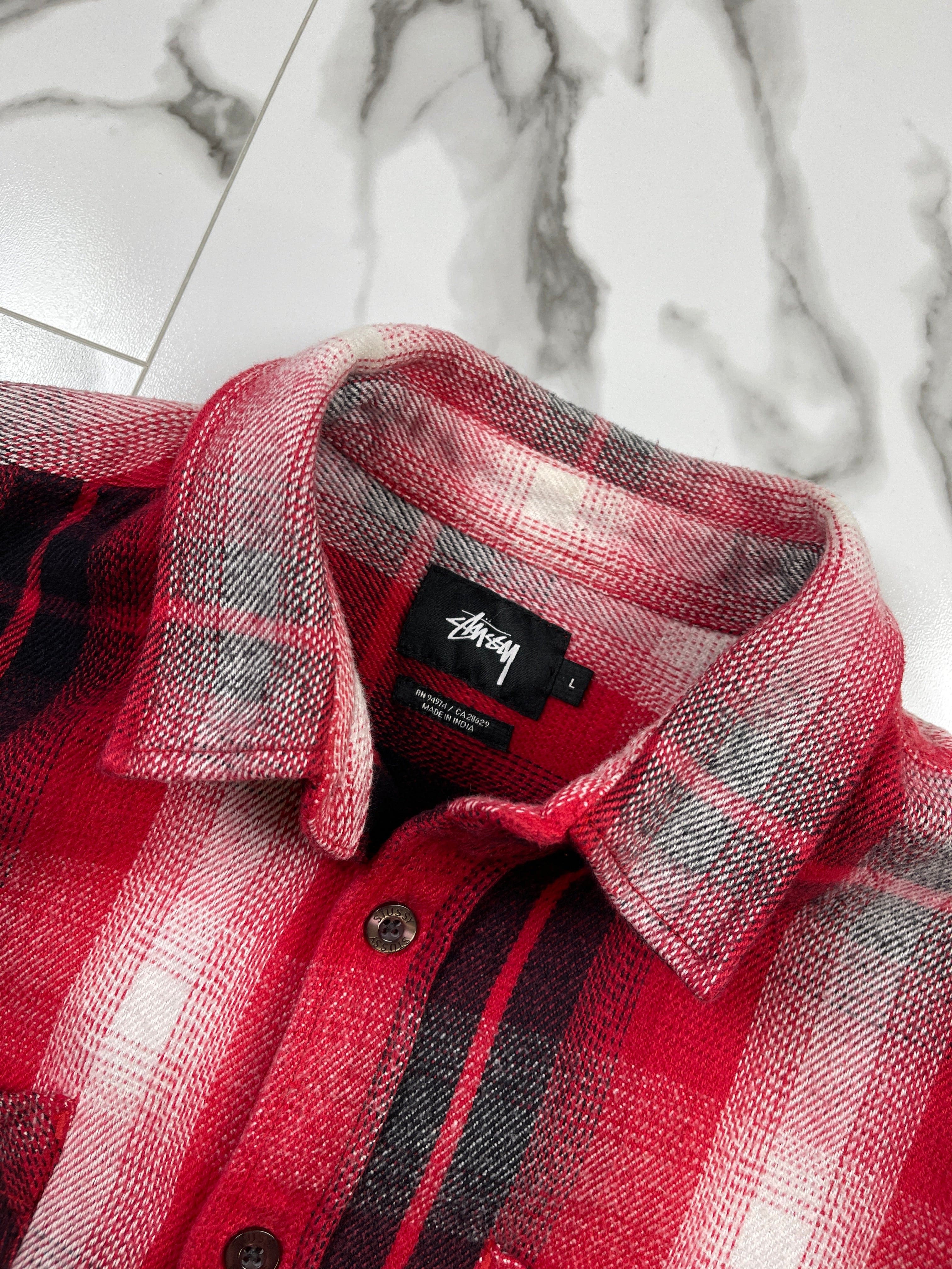 Stussy Plaid Button-Up Shirt Red (USED)