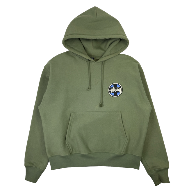 Stussy Cross Dot Hoodie Olive (USED)