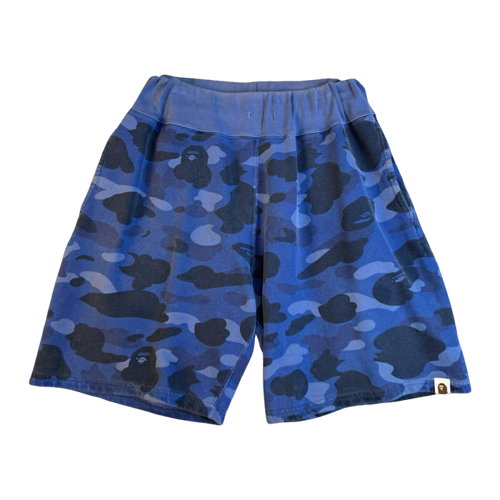 BAPE Color Camo Sweatshorts Navy (USED) | Vitnage Clothing Store Canada