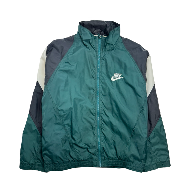 Vintage 90s Nike Windbreaker Zip-Up Pine Green