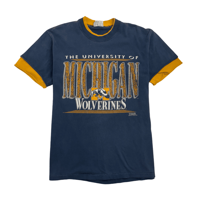 Vintage 90s University Of Michigan Tee Navy | Vitnage Clothing Store Canada