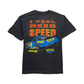 Vintage 90s Spam Nascar Racing Tee Black