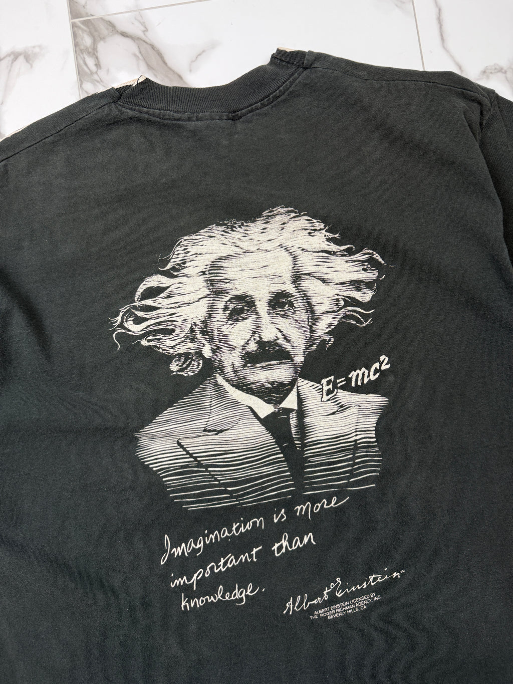 Vintage 90’s Albert Einstein Tee Black