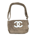 Chanel Précision VIP Fleece Shoulder Bag Taupe