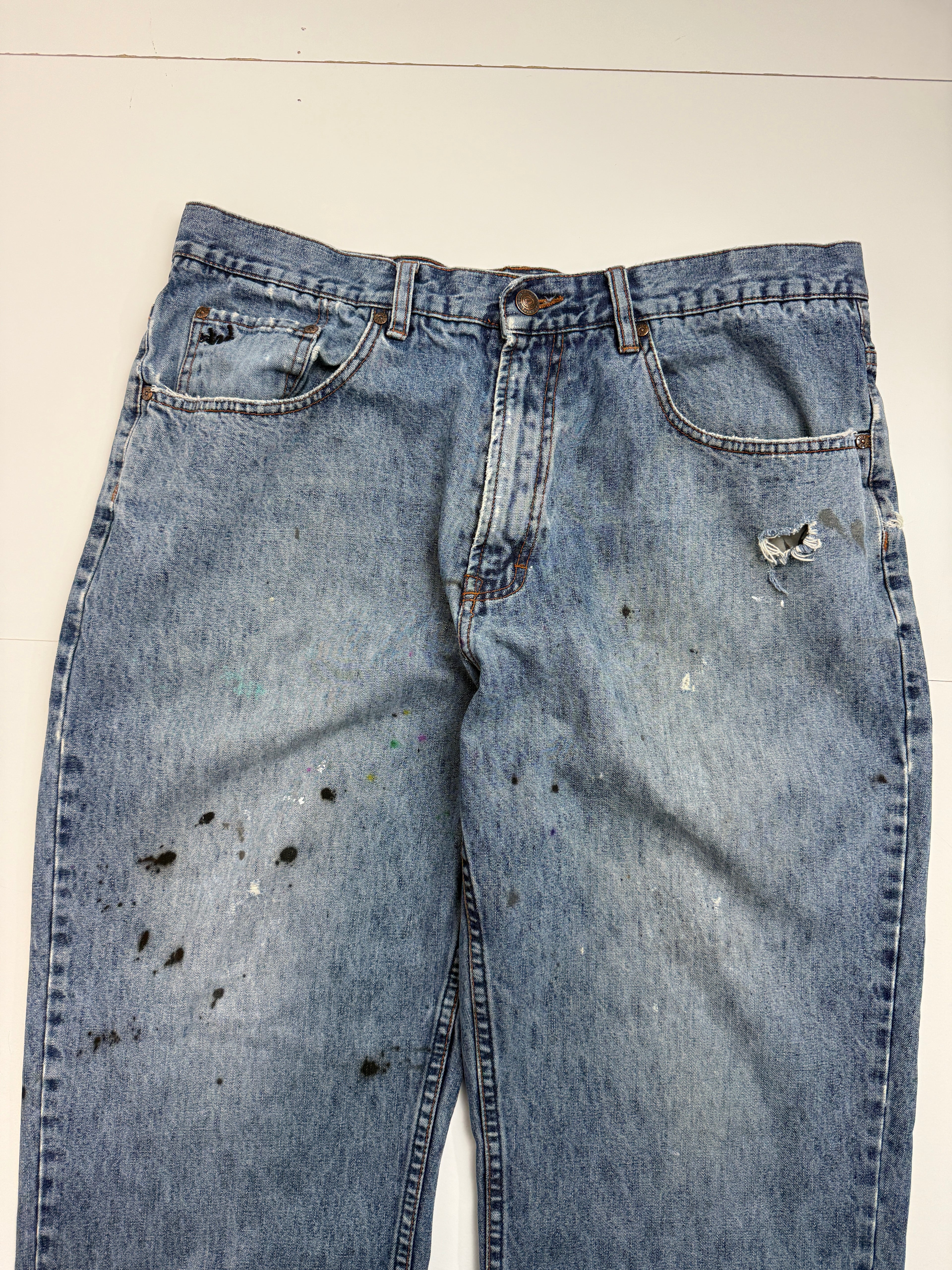 Blind Distressed Paint Splatter Denim Pants