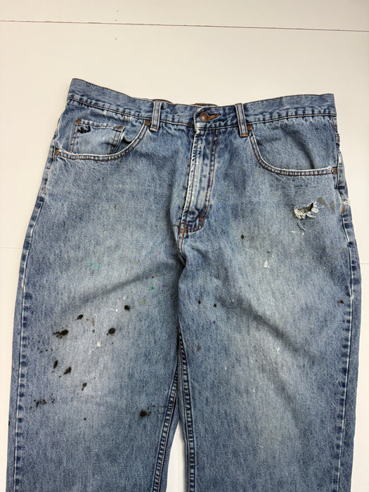Blind Distressed Paint Splatter Denim Pants | Vitnage Clothing Store Canada