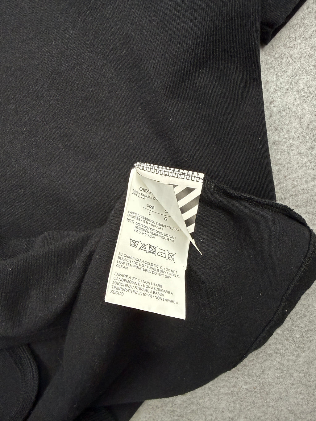 OFF-WHITE Ice Man Imressionism Tee Black (USED)