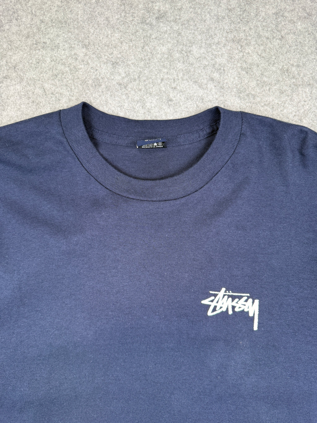 Vintage Stussy Golden 8 Ball L/S Tee Navy