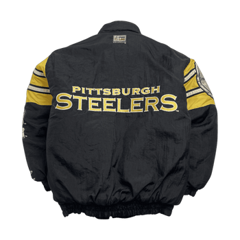 (M) Vintage Logo Athletic Pittsburgh Steelers Zip Up Jacket