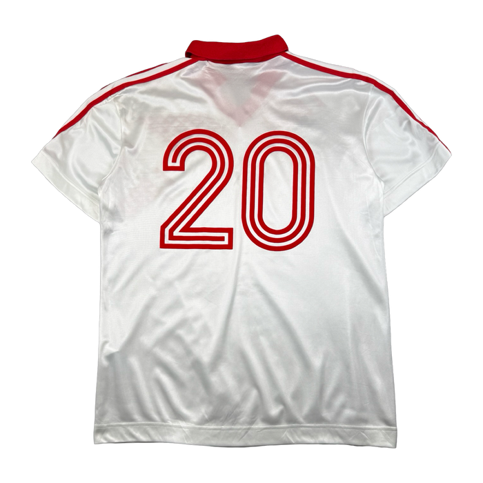 Vintage 90's Adidas Olypmics Morocco Soccer Jersey White | Vitnage Clothing Store Canada