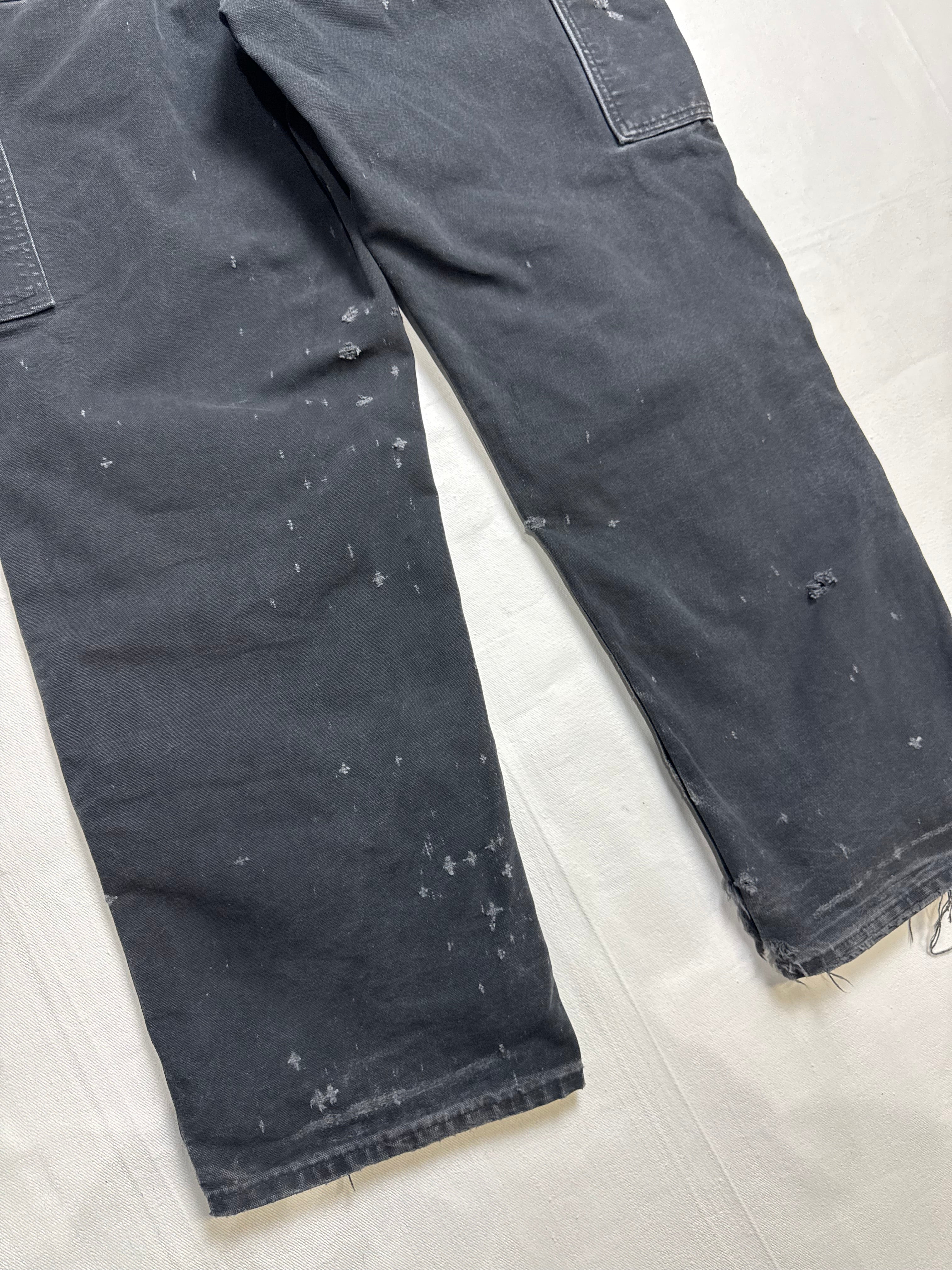 Carhartt Distressed Double Knee Carpenter Pants Black