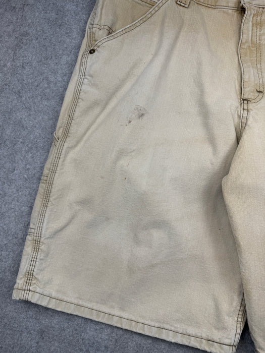 Vintage Lee Dungarees Carpenter Shorts Beige | Vitnage Clothing Store Canada