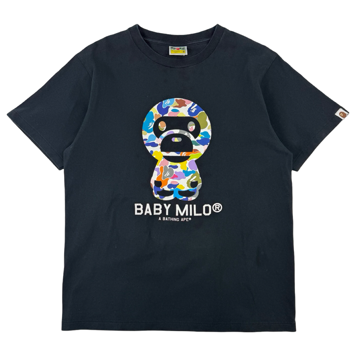BAPE Multi Camo Baby Milo Tee Black (USED) | Vitnage Clothing Store Canada