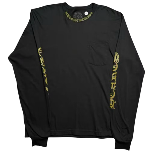 Chrome Hearts Neck Logo Long Sleeve T-shirt Brown | Vintage Clothing Store Canada