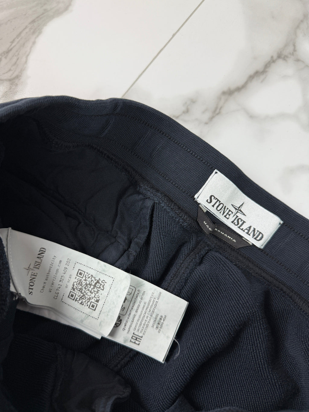 Stone Island Cotton Fleece Sweatpants Navy (USED)