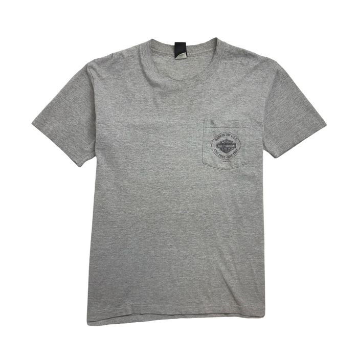 Vintage 90s Boswells Harley Davidson Tee Grey | Vitnage Clothing Store Canada