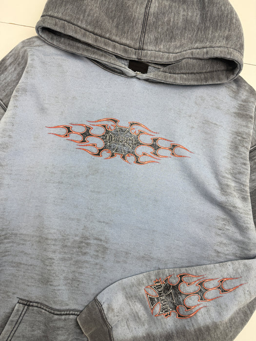 Vintage 2000s No Fear Hoodie Faded Blue | Vitnage Clothing Store Canada