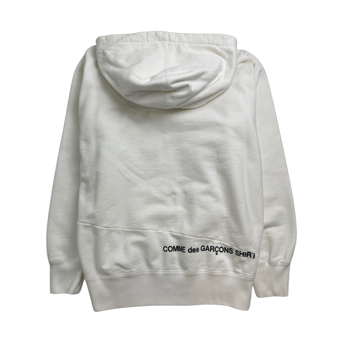 Supreme x Comme des Garcons SHIRT Split Box Logo Hoodie White (USED) | Vintage Clothing Store Canada