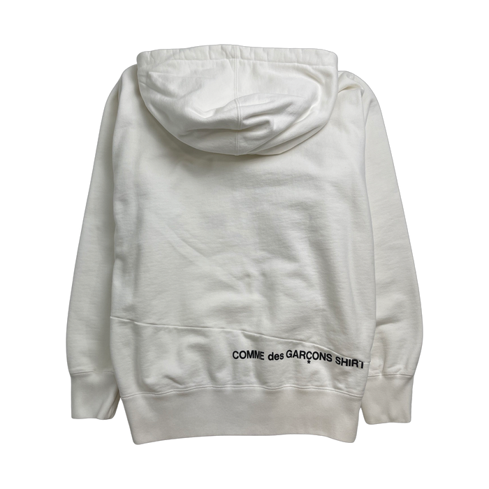 Supreme x Comme des Garcons SHIRT Split Box Logo Hoodie White (USED) | Vitnage Clothing Store Canada