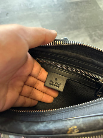 Gucci Tiger Bum Bag Black Canvas
