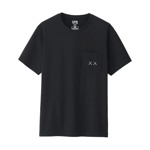 Kaws x Uniqlo Sesame Street Pocket Tee Black | Vintage Clothing Store Canada