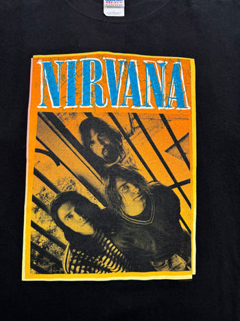 (L) Vintage '04 Nirvana Band Tee Black