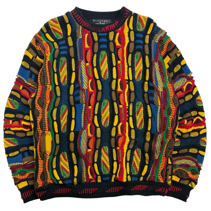 Vintage Protege Coogi Style 3D Knit Multi | Vitnage Clothing Store Canada