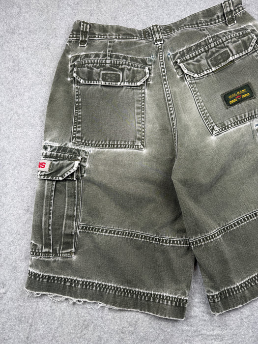 Vintage JNCO Jeans Cargo Shorts Green | Vitnage Clothing Store Canada