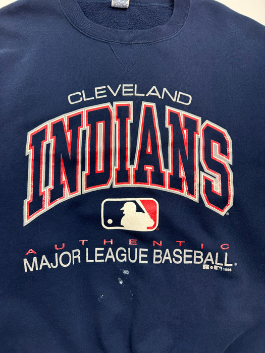 (XL) Vintage '96 Cleveland Indians Sweatshirt Navy | Vitnage Clothing Store Canada