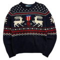 Vintage Polo Ralph Lauren Reindeer Christmas Wool Knit Sweater