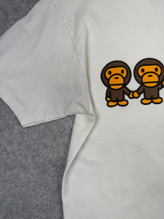 Vintage BAPE x Hidetoshi Nakata Tee White (USED) | Vitnage Clothing Store Canada