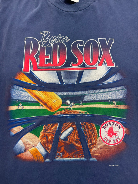 Vintage '96 MLB Boston Red Sox Tee Navy | Vitnage Clothing Store Canada