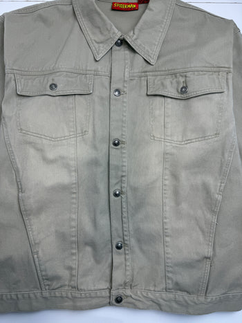 Vintage Spider-Man Embroidered Jacket Biege