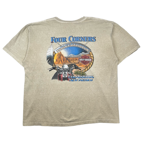 Vintage Harley Davidson Four Corners Pocket Tee Beige | Vintage Clothing Store Canada