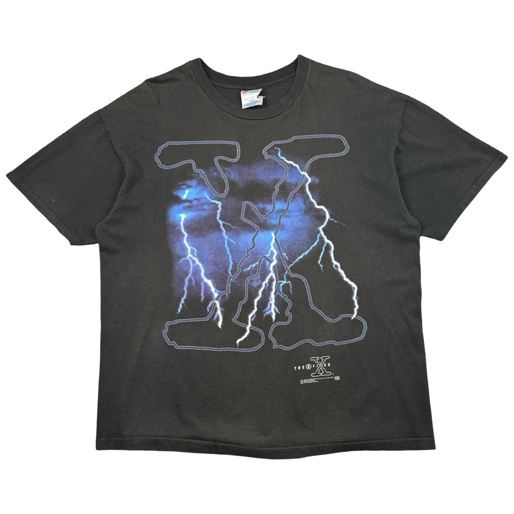 Vintage 90's The X Files Lightning Tee Black