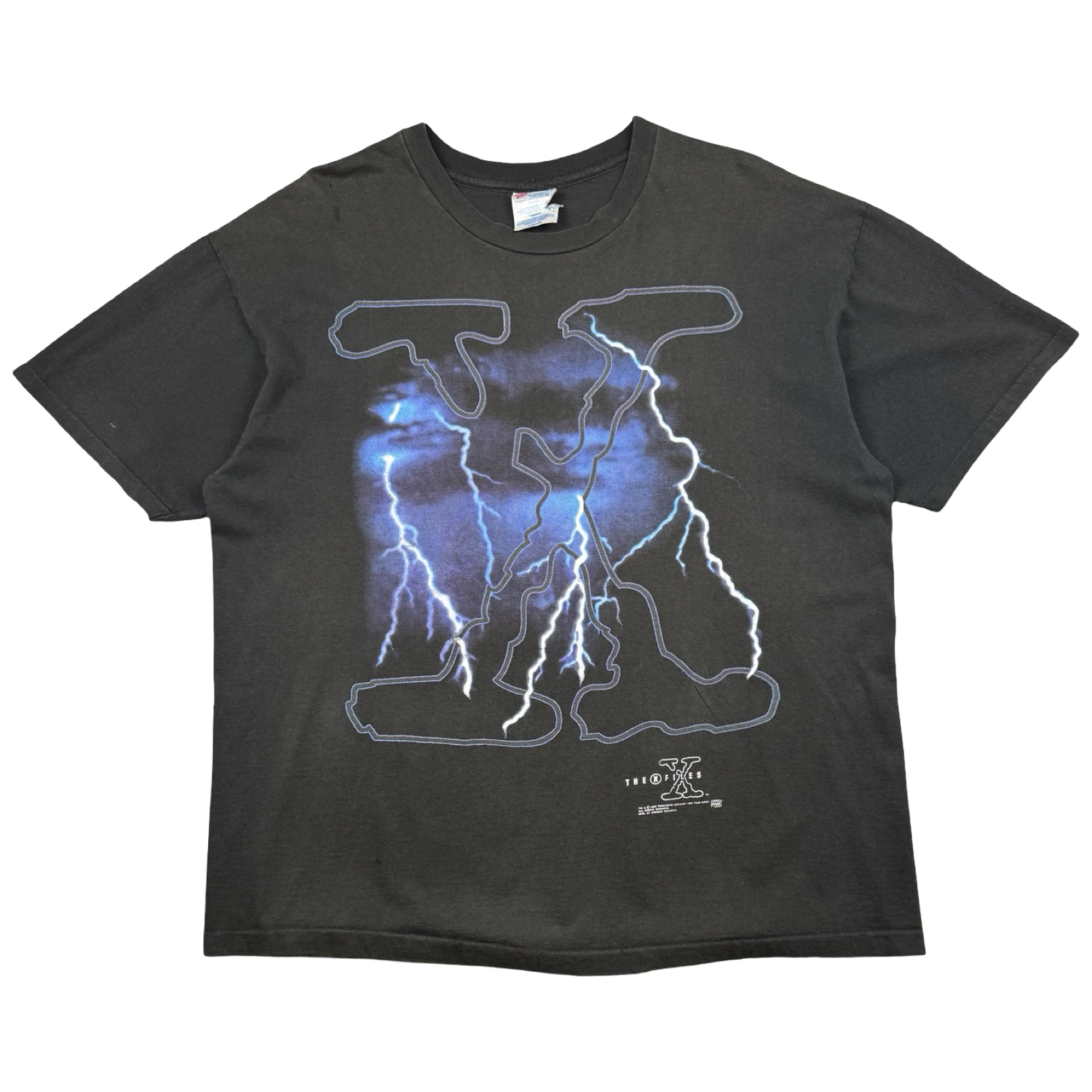 Vintage 90's The X Files Lightning Tee Black