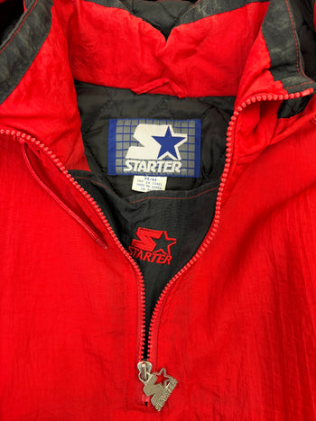 Vintage 90's Chicago Bulls Starter Hooded Jacket Red