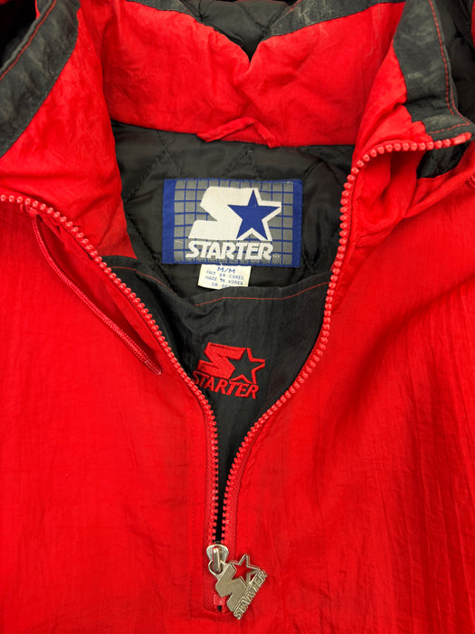 Vintage 90's Chicago Bulls Starter Hooded Jacket Red | Vitnage Clothing Store Canada