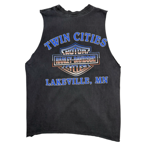 Vintage Harley Davidson Santa Sleeveless Tee Black | Vintage Clothing Store Canada