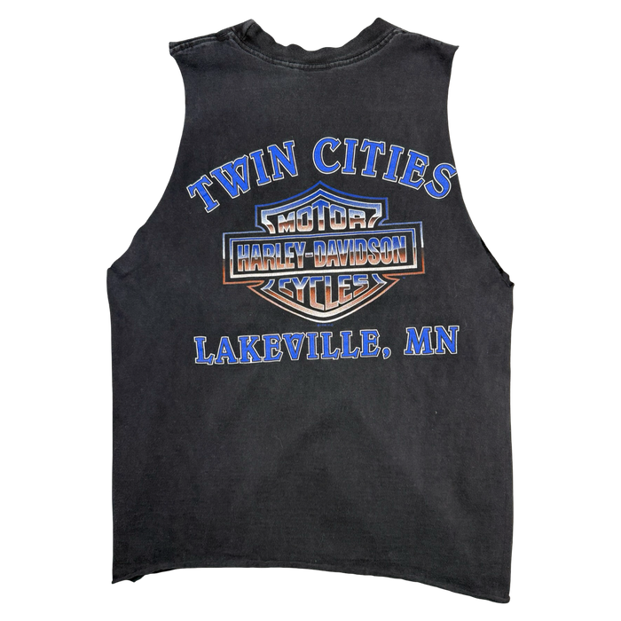 Vintage Harley Davidson Santa Sleeveless Tee Black | Vitnage Clothing Store Canada