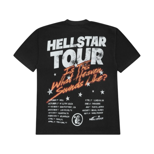 Hellstar Studios Biker Tour Tee Washed Black | Vintage Clothing Store Canada